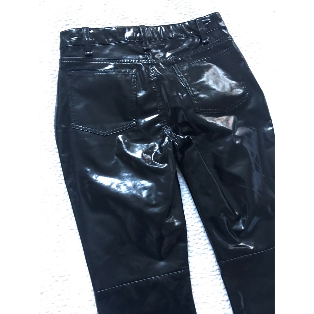 Rag & Bone Black Patent Skinny RBW23 Zipper Accent - Picture 4 of 8